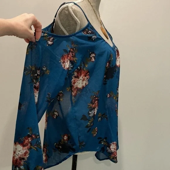 Rewind Embroidered Cold Shoulder Top​​​ - Picture 8 of 13